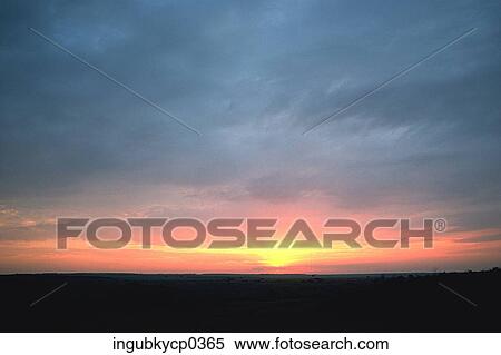 Stock Photography - Panoramic view of the sea at dusk. Fotosearch