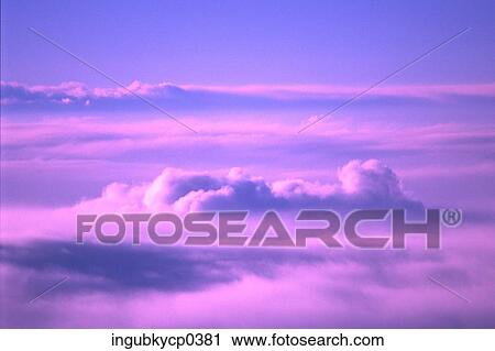 Stock Image - Panoramic view of the sky at dusk. Fotosearch
