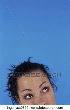 Stock Image - Brown, American, brown hair, Person, Human Face, One Person. Fotosearch