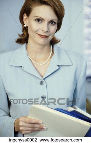 Brown, woman, file, Caucasian, document View Large Photo Image Stock Image - Brown, woman, file, Caucasian, document. Fotosearch