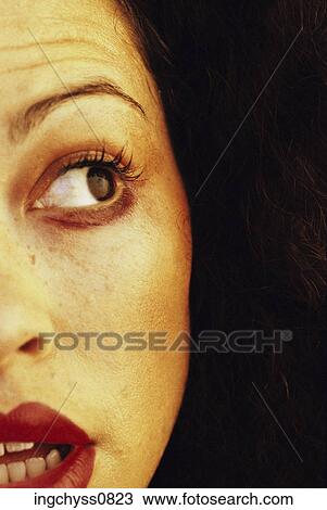 eye, woman, Human Nose, Person, Human Teeth, Human Face, One Person View Large Photo Image Stock Image - eye, woman, Human Nose, Person, Human Teeth, Human Face, One Person. Fotosearch