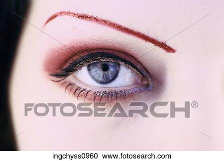 eye, woman, sensory perception, Person, Full Frame, One Person, Make Up View Large Photo Image Stock Image - eye, woman, sensory perception, Person, Full Frame, One Person, Make Up. Fotosearch