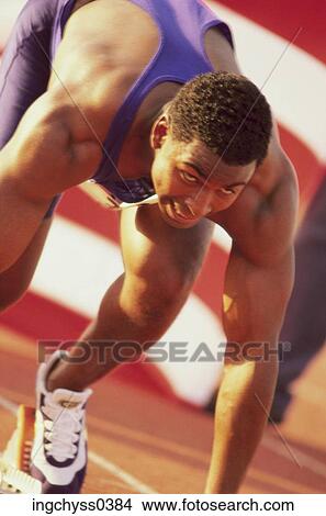 Field, athlete, starting, African View Large Photo Image Picture - Field, athlete, starting, African. Fotosearch