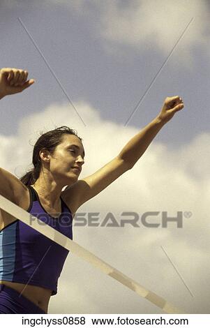 Field, sky, race, cloth, athlete, finish, finish line View Large Photo Image Stock Photo - Field, sky, race, cloth, athlete, finish, finish line. Fotosearch