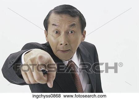 Stock Photo - finger, clothing, portrait, gesture, pride, human. Fotosearch