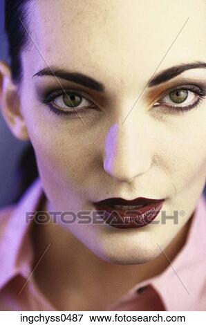 green, woman, Young Adult, close up, Looking at Camera, Person View Large Photo Image Stock Photo - green, woman, Young Adult, close up, Looking at Camera, Person. Fotosearch