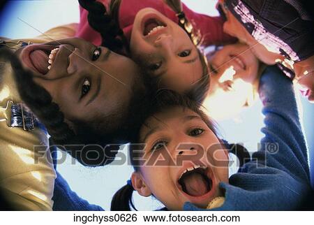 Stock Photograph - group, people, children, noise, play, boys, fun. Fotosearch