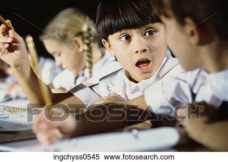 group, people, learning, boys, girls, uniform, innocence View Large Photo Image Stock Photography - group, people, learning, boys, girls, uniform, innocence. Fotosearch