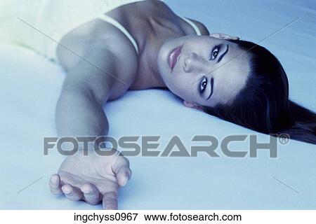 Stock Photo - hand, American, studio, colored, model, look. Fotosearch