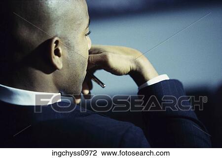 Stock Image - hand, close up, Hand on Chin, Person, One Person, Head and Shoulders. Fotosearch