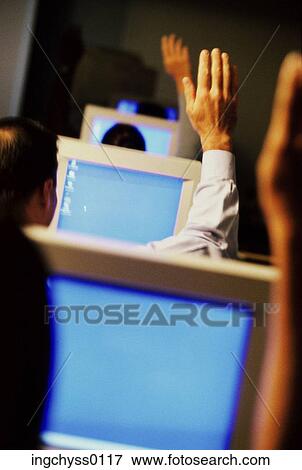 meeting, group, rear view, seminar, icon, meet, visual View Large Photo Image Stock Photo - meeting, group, rear view, seminar, icon, meet, visual. Fotosearch