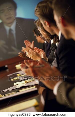 meeting, group, room, togetherness, video, screen, communication View Large Photo Image Stock Photograph - meeting, group, room, togetherness, video, screen, communication. Fotosearch