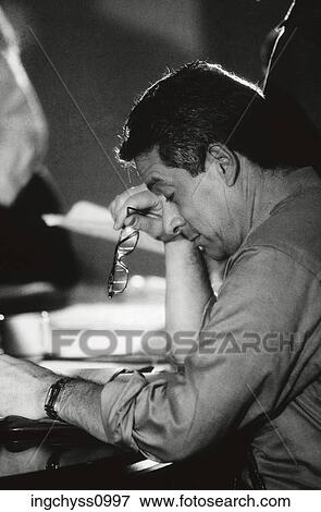 Stock Photo - men, people, rubbing, partnership, togetherness, hold, office. Fotosearch