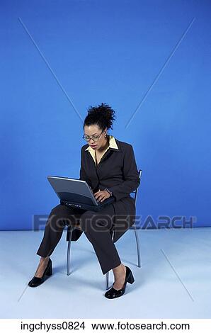 Picture - one, woman, look, businesswoman, years, wireless, length. Fotosearch