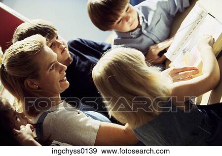 Stock Photo - people, school, education, primary, elementary. Fotosearch