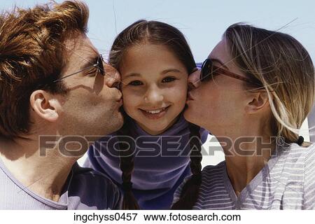 Stock Photo - sky, men, father, girls, daughter, clothing. Fotosearch