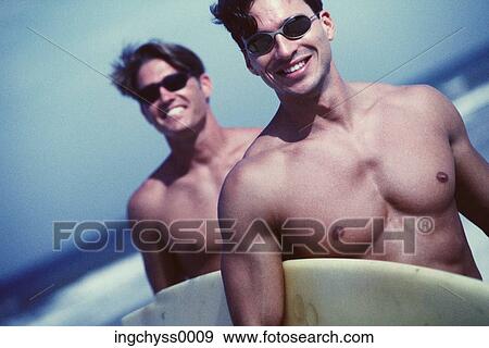 sky, men, leisure, happiness, enjoyment, bare chest, muscular View Large Photo Image Stock Photo - sky, men, leisure, happiness, enjoyment, bare chest, muscular. Fotosearch