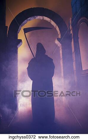Stock Image - spooky, night, Person, One Person, Three Quarter, The End. Fotosearch