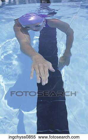 Stock Photography - swim, water, water sport, swimwear, competitive, Young Adult, marker. Fotosearch