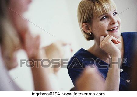women, people, shoulders, focus, indoors, cloth, chin View Large Photo Image Picture - women, people, shoulders, focus, indoors, cloth, chin. Fotosearch