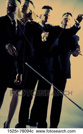Business executives blindfolded View Large Photo Image Stock Image - Business executives blindfolded. Fotosearch
