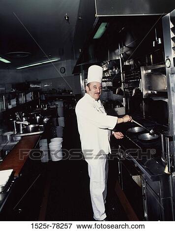 cooking, hospitality, Middle-aged, restaurant, professional, kitchen View Large Photo Image Stock Photo - cooking, hospitality, Middle-aged, restaurant, professional, kitchen. Fotosearch