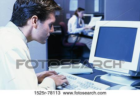 desk, busy, computer, typing, business View Large Photo Image Stock Image - desk, busy, computer, typing, business. Fotosearch