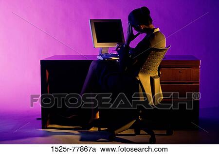 desk, woman, computer, business, Middle-aged, frustrated, tired View Large Photo Image Stock Image - desk, woman, computer, business, Middle-aged, frustrated, tired. Fotosearch