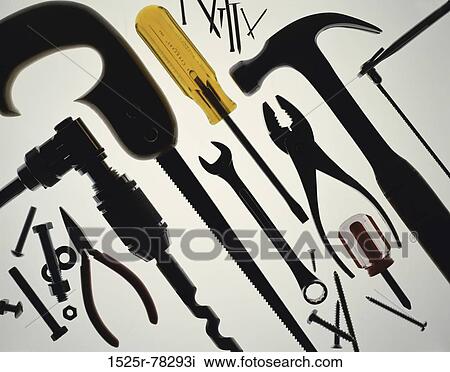drill, silhouette, tools, still life, hammer, wrench View Large Photo Image Stock Image - drill, silhouette, tools, still life, hammer, wrench. Fotosearch