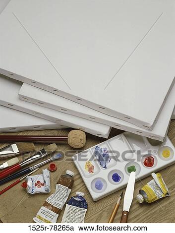 lifestyles, arts, hobbies, paint, brush, brushes, canvas View Large Photo Image Stock Image - lifestyles, arts, hobbies, paint, brush, brushes, canvas. Fotosearch
