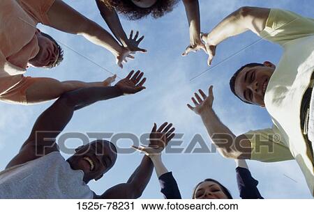 multiethnic, overhead, people, hands, outdoors, arms View Large Photo Image Stock Image - multiethnic, overhead, people, hands, outdoors, arms. Fotosearch