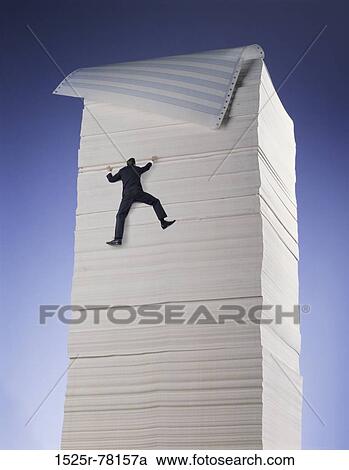 paper, climbing, paperwork, business, stack, businessman View Large Photo Image Stock Image - paper, climbing, paperwork, business, stack, businessman. Fotosearch