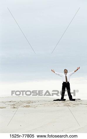 Stock Photography - people, beach, calm, business, outdoors, freedom. Fotosearch