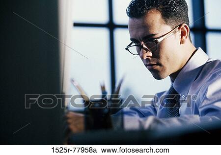 people, eyeglasses, Hispanic, computer, business View Large Photo Image Stock Image - people, eyeglasses, Hispanic, computer, business. Fotosearch