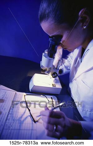 people, industry, woman, scientist, microscope, research, notes View Large Photo Image Stock Image - people, industry, woman, scientist, microscope, research, notes. Fotosearch