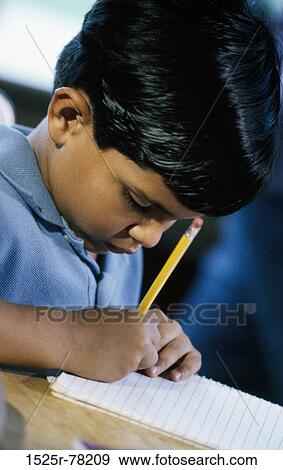 people, pencil, school, studying, boy, writing, child View Large Photo Image Stock Photo - people, pencil, school, studying, boy, writing, child. Fotosearch