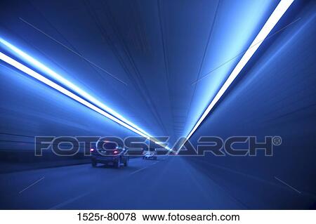 Stock Photo - Cars in a tunnel. Fotosearch