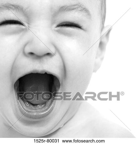 Close-up of a baby boy laughing View Large Photo Image Stock Image - Close-up of a baby boy laughing. Fotosearch
