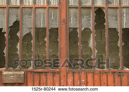 Close-up of a broken window View Large Photo Image Picture - Close-up of a broken window. Fotosearch