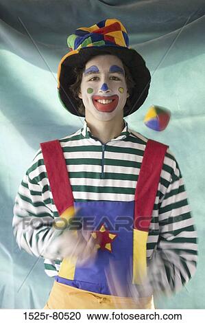 Close-up of a clown performing and smiling View Large Photo Image Stock Image - Close-up of a clown performing and smiling. Fotosearch