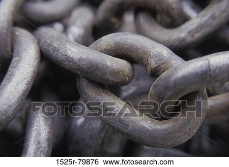 Close-up of a metal chain View Large Photo Image Stock Photograph - Close-up of a metal chain. Fotosearch