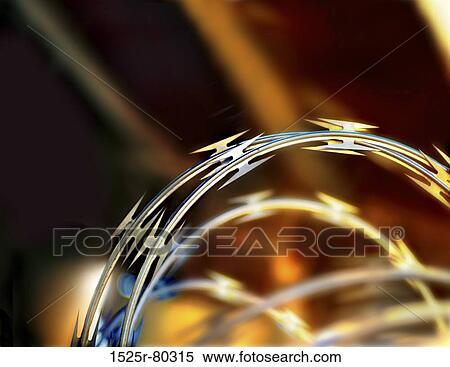Close-up of barbed wires View Large Photo Image Stock Photography - Close-up of barbed wires. Fotosearch