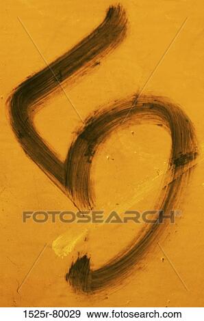 Close-up of number 5 painted on the wall View Large Photo Image Stock Photo - Close-up of number 5 painted on the wall. Fotosearch