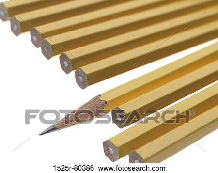 Close-up of pencils in a row View Large Photo Image Stock Photograph - Close-up of pencils in a row. Fotosearch