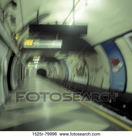 Empty subway platform View Large Photo Image Stock Photograph - Empty subway platform. Fotosearch