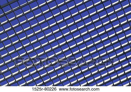 Stock Photograph - Low angle view of a metal grid roof. Fotosearch