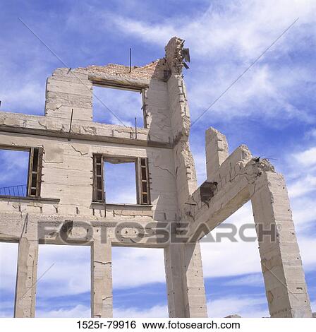 Low angle view of a ruined structure View Large Photo Image Stock Photograph - Low angle view of a ruined structure. Fotosearch