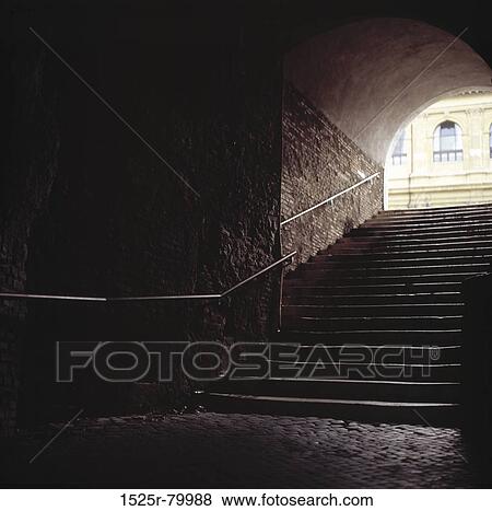 Stock Photo - Low angle view of a staircase. Fotosearch