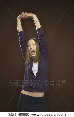 Portrait of a young woman shouting View Large Photo Image Stock Image - Portrait of a young woman shouting. Fotosearch