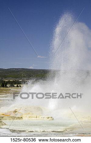 Steam erupting from a thermal pool View Large Photo Image Stock Photograph - Steam erupting from a thermal pool. Fotosearch